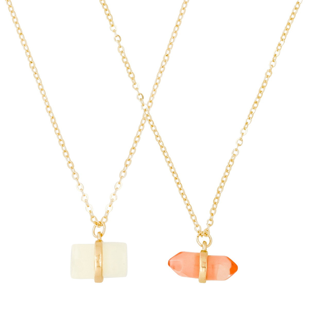 Set de 2 colliers Ethnique ZUNIS Set de 2 colliers Ethnique ZUNIS