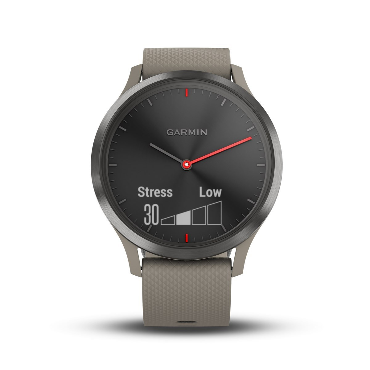 Montre connectée hybride Garmin VIVOMOVE HR, noir bracelet beige, taille unique Montre connectée hybride Garmin VIVOMOVE HR, noir bracelet beige, taille unique