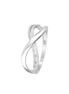 Bague Or Blanc ''CROISI DIVIN'' Diamants 0,10/50