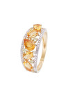 Bague Or Jaune ''OLIVINES'' D 0,05/16 & Péridot 0,14/6 & Citrine 1,30/5