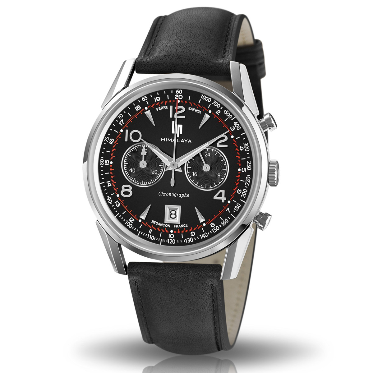 Montre homme LIP "HIMALAYA 40" chronographe noir - 671592