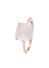 Bague Or Rose ''ROSE DRAGÉE'' D 0,11/12 & Quartz rose 4,8/1