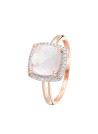 Bague Or Rose ''QUARTISSIME'' D 0,12/36 & Quartz Rose 2,7/1