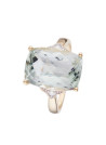 Bague Or Jaune ''GREEN HILL'' D 0,03/2 & Améthyste verte 6,63/1