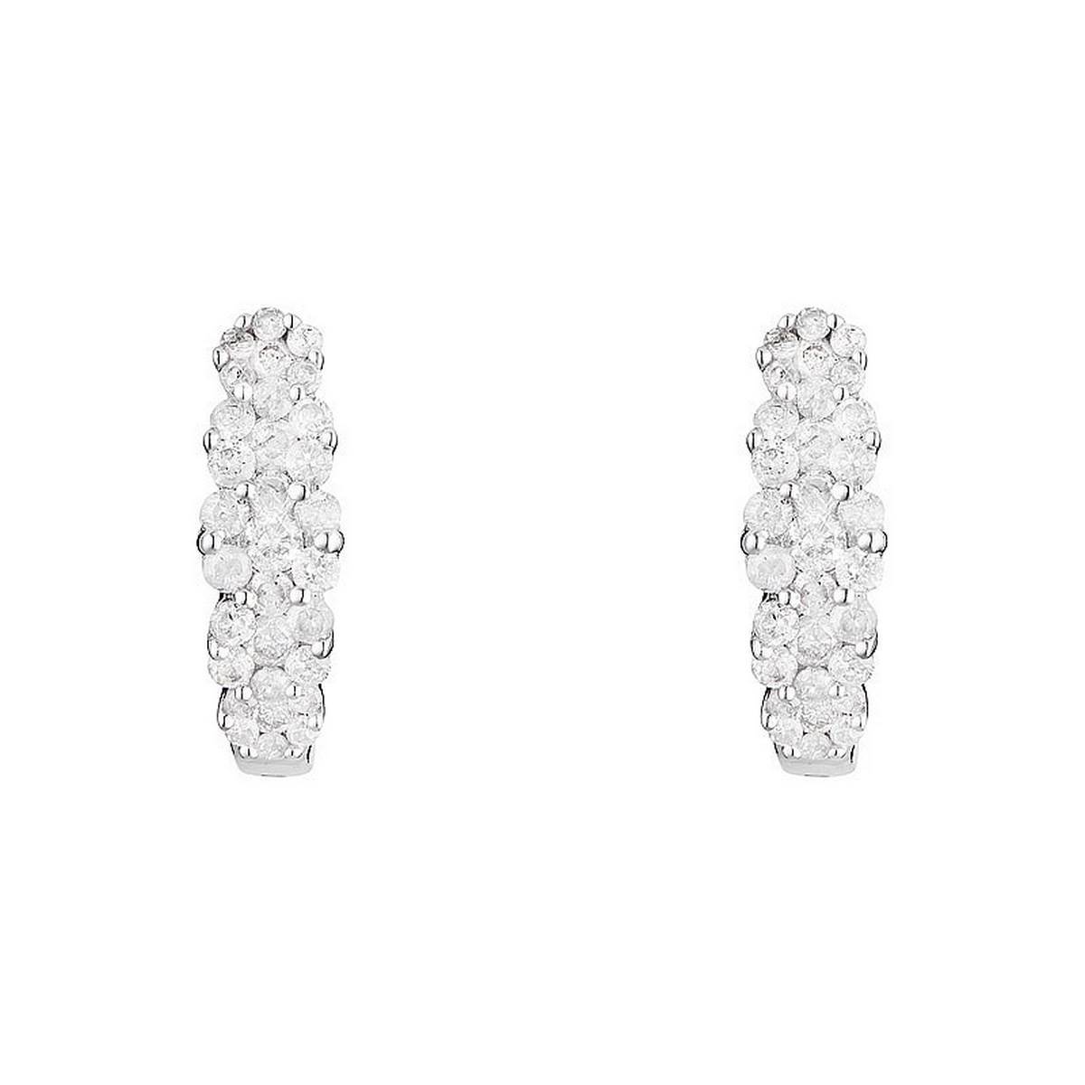 Boucles d'oreilles Or Blanc "MERVEILLES DE LUMIÈRES" Diamants 0,5 carat