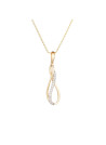 Pendentif Or Jaune ''INFINITO'' Diamants 0,08/15 + chaîne en vermeil offerte