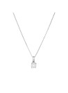 Pendentif Or Blanc ''AKNA'' Diamants 0,11/11  + chaîne en argent offerte