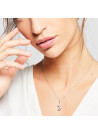 Pendentif Or Blanc ''SAPHIR ELIXIR'' D0,01/2 & Topaze Bleue 0,48/2 & Saphir 0,25/4