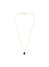 Pendentif Or Jaune ''GALAPAGOS'' D0,06/18 & Agathe Noire + chaîne en vermeil offerte