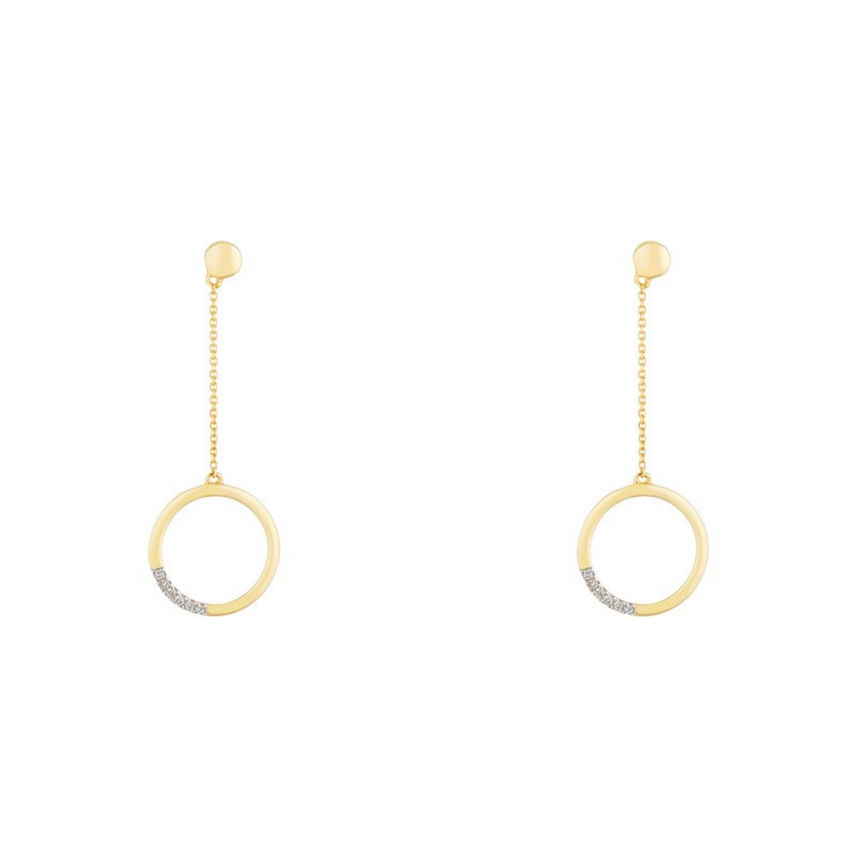 Boucles d'oreilles Or Jaune ''ALEXA'' D0,04/12 Boucles d'oreilles Or Jaune "ALEXA" Diamants 0,04 carat