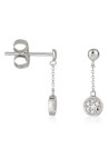 Boucles d'oreilles Or Blanc ''COMME SUR UN NUAGE'' Diamants 0,01/2