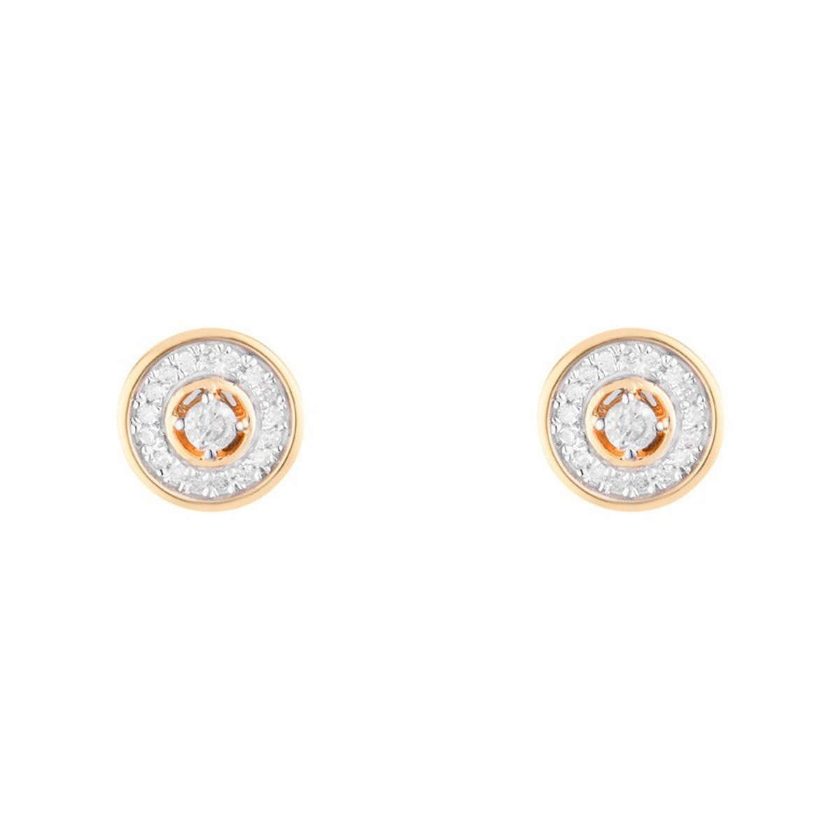 Boucles d'oreilles Or Jaune "DIVINE" Diamants 0,12 carat