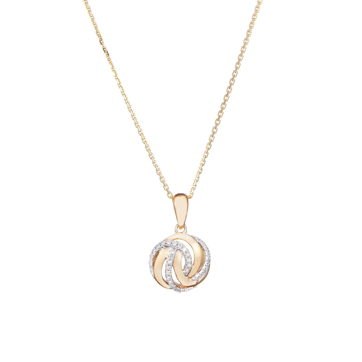 Pendentif Or Jaune et Diamants 0,09 carats "Golden Eye" + chaîne argent offerte Pendentif "Golden Eye" Or Jaune et Diamants