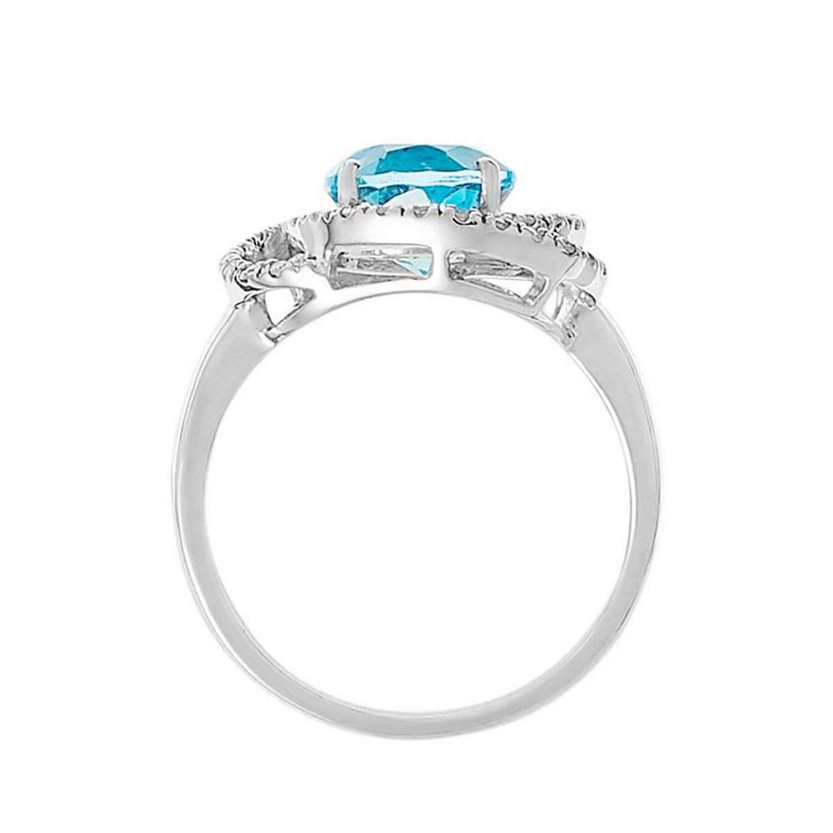 Bague "Mississippi Topaze" Or blanc et Diamants