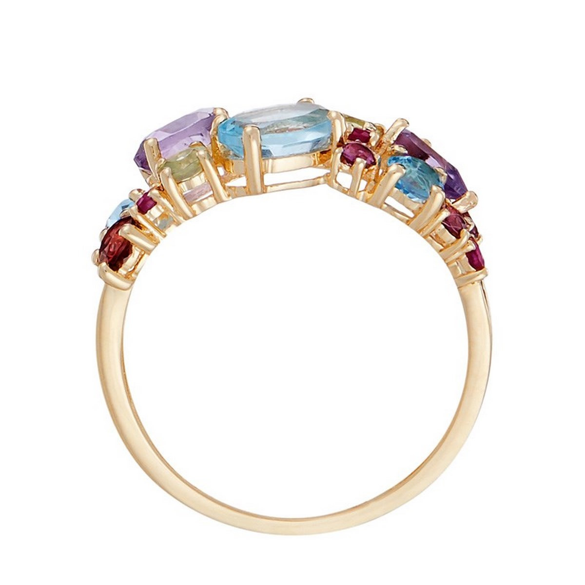 Bague Fantaisie Femme Or Jaune ''COLOR ME'' Multipierres 2,12/15 Bague "Inès" Or jaune et Multipierres