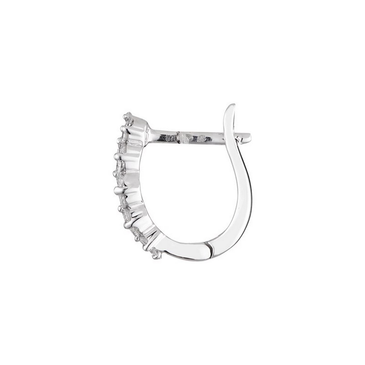 Boucles d'oreilles Or Blanc ''MERVEILLES DE LUMIÈRES'' Diamants 0,50/62 Boucles d'oreilles "Priscille" Or blanc et Diamant
