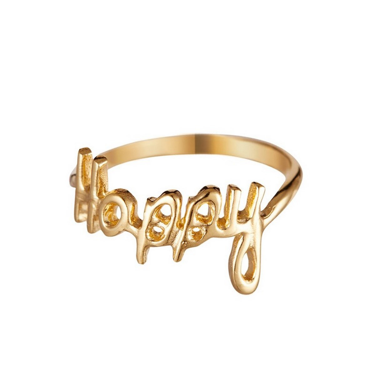 Bague dorée "Happiness in the air"