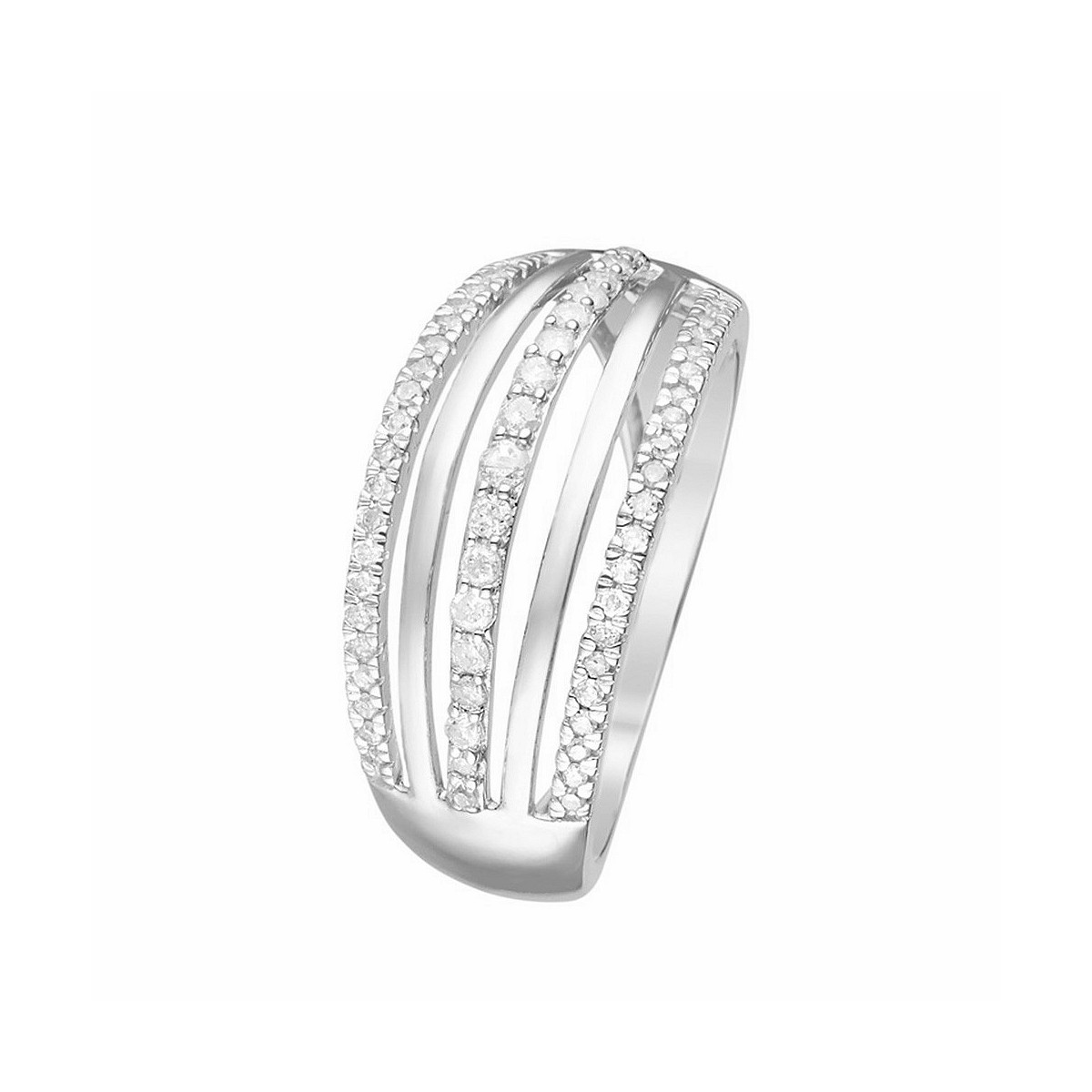 Bague Or Blanc et Diamants 0,25 carats "Déclaration" Bague "Déclaration" Or blanc et Diamants
