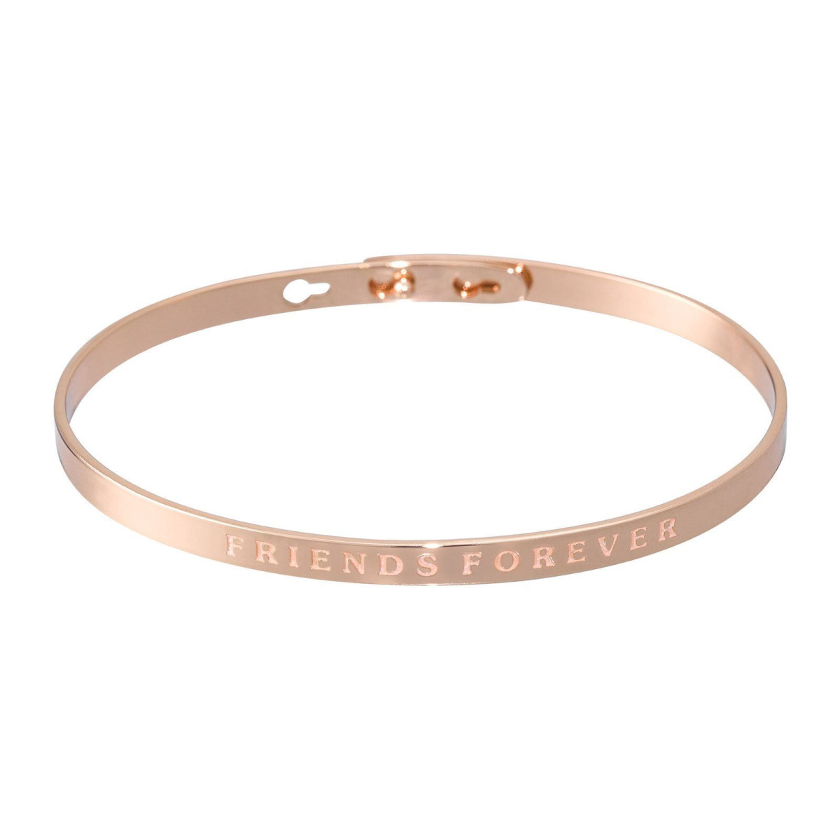 "FRIENDS FOREVER" Jonc rosé bracelet à message