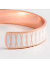 Bracelet émail Blanc finition rosée
