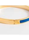 Bracelet émail Bleu finition dorée