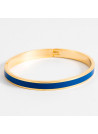 Bracelet émail Bleu finition dorée