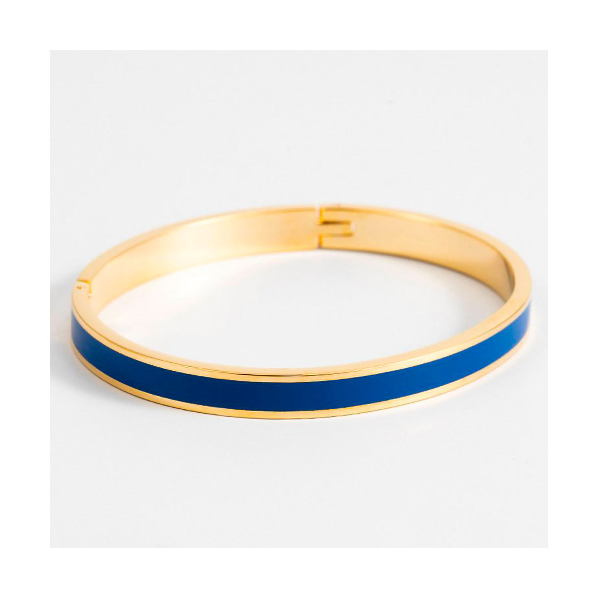 Bracelet émail Bleu finition dorée Bracelet jonc "TORONTO" émail Bleu finition dorée