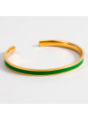 Bracelet émail Vert finition dorée