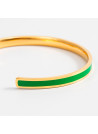 Bracelet émail Vert finition dorée
