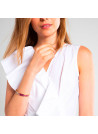 Bracelet émail Violet finition dorée