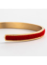 Bracelet émail Rouge finition dorée