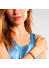 Bracelet émail Vert finition dorée