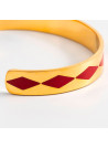 Bracelet émail Rouge finition dorée
