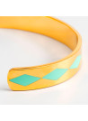 Bracelet émail Bleu finition dorée