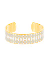 Bracelet émail Gris finition dorée
