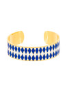 Bracelet émail Bleu finition dorée