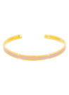 Bracelet émail Rose finition dorée