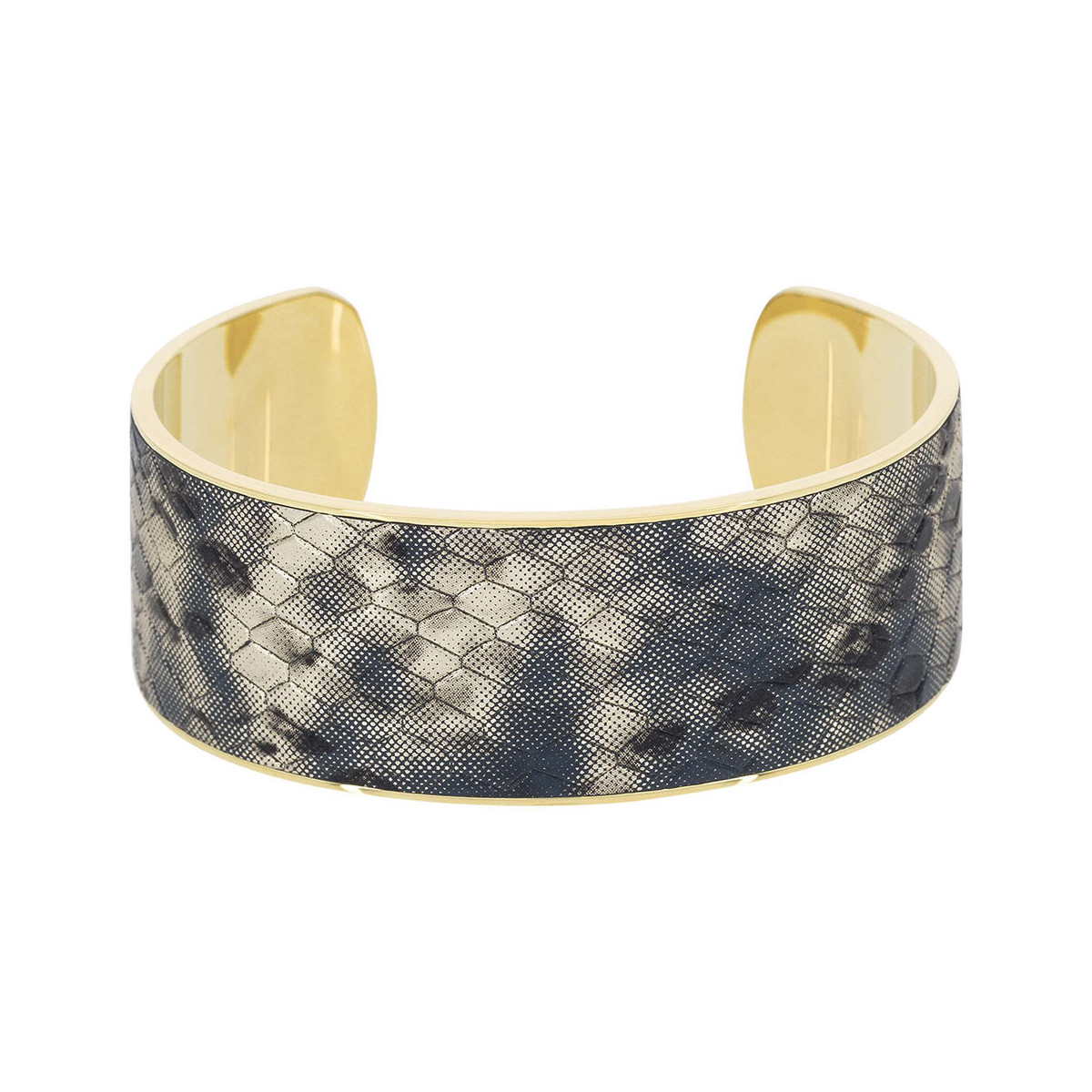 Bracelet Manchette PASTELLA émail mix finition dorée