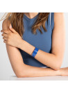 Bracelet émail Bleu finition rosée