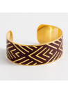 Bracelet émail Violet finition dorée