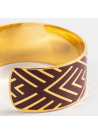 Bracelet émail Violet finition dorée