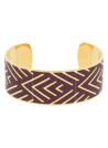 Bracelet émail Violet finition dorée