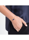 Bracelet chaine laiton doré monté d'un lapis bleu "Frida"