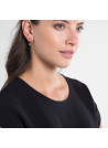 Boucles d'oreilles laiton doré montées d'un lapis bleu "Maud"