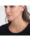 Boucles d'oreilles laiton doré montées d'une améthyste violette "Lila"