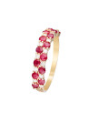 Bague Or Blanc, Diamants 0,21 carats et Rubis 1,4 carats "Princesse Grace"