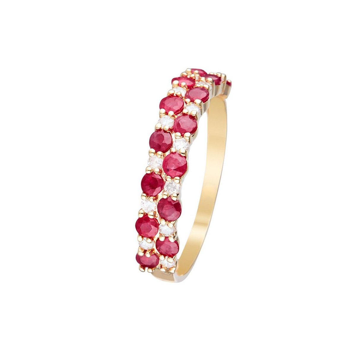 Bague "Princesse Grace Rubis" Or jaune et Diamants