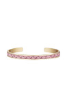 Bracelet émail Rose finition dorée
