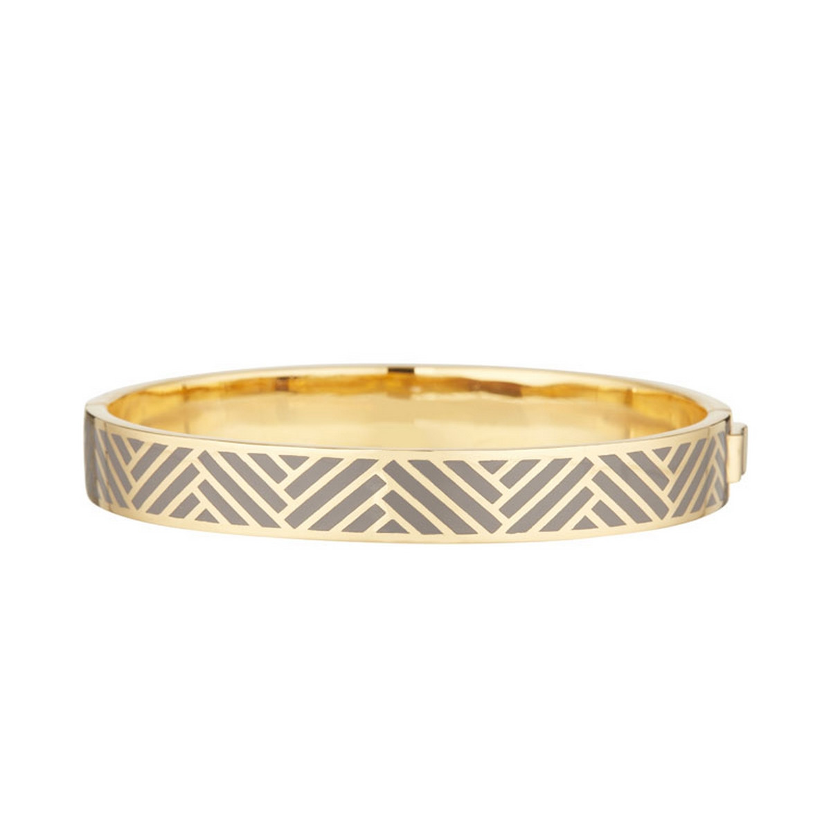 Bracelet jonc "RIO" émail Gris finition dorée Bracelet Jonc MELODIA émail gris finition dorée