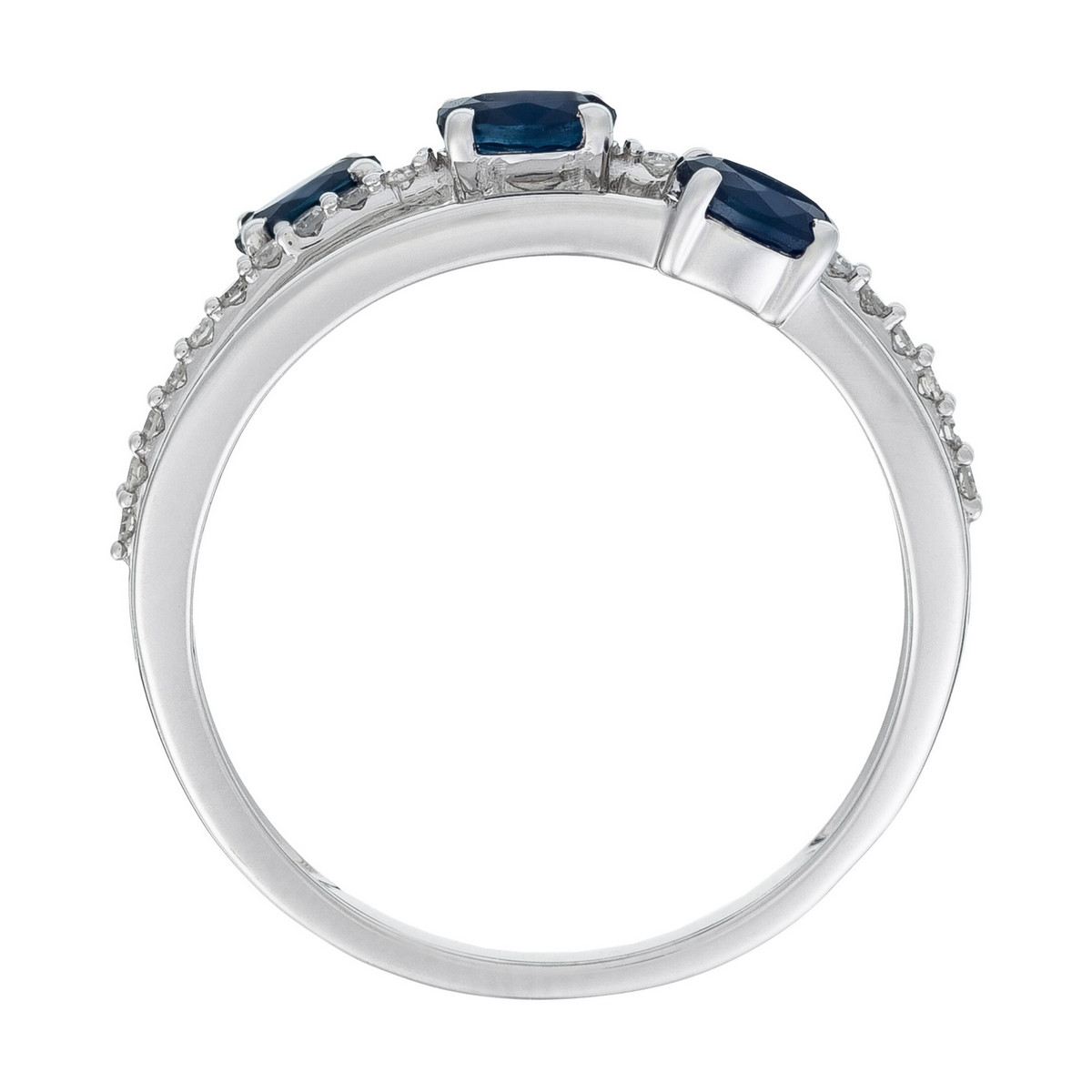 Bague "Trio de Saphir" Or blanc et Diamants